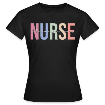 Labor und Entbindung Krankenschwester L & D Kranke - Frauen T-Shirt - Schwarz - Vorne - AI Model Female 172 dark (172cm)