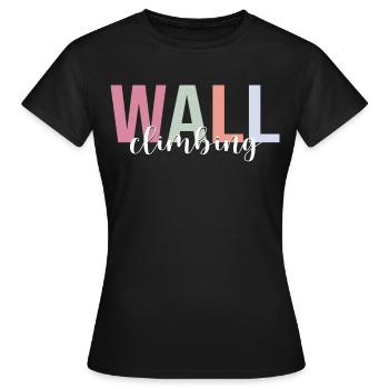 Wall Climbing Indoor Wall Climber Bouldering - Women's T-Shirt - black - Front - AI Model Female 172 dark (172cm)