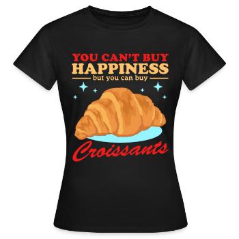Croissant Beugel Croissant Croissant Cadeau - T-shirt Femme - noir - Devant - AI Model Female 172 dark (172cm)