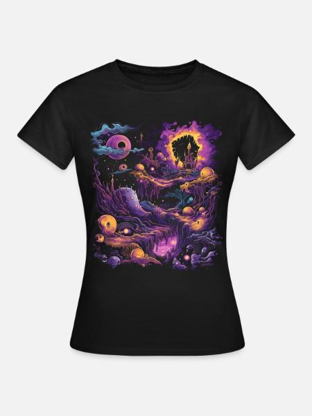 Weirdcore Ästhetischer Albtraum Dreamcore Pastell - Frauen T-Shirt - Schwarz