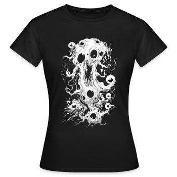 Weirdcore Aesthetics White Twigs Eyeballs Dreamcore - Women's T-Shirt - black - Front - AI Model Female 172 dark (172cm)