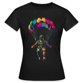 Fallschirmspringen Fallschirmspringer Fallschirmsp - Frauen T-Shirt - Schwarz - Vorne - AI Model Female 172 dark (172cm)