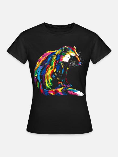 Stinktier Tier Popart - Frauen T-Shirt - Schwarz