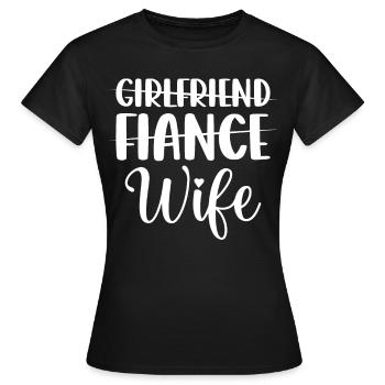 Bridal Shower Engagement Party Girlfriend Fiancé Spouse - Women's T-Shirt - black - Front - AI Model Female 172 dark (172cm)