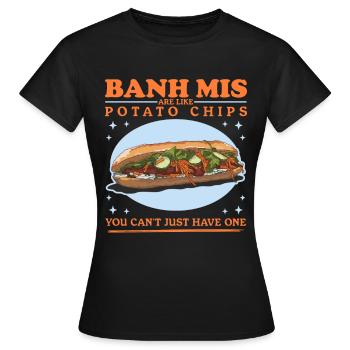 Banh Mi Sandwiches Bánh Mì Gifts - Women's T-Shirt - black - Front - AI Model Female 172 dark (172cm)