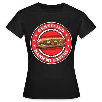 Banh Mi Expert Bánh Mì Gift - Women's T-Shirt - black - Front - AI Model Female 172 dark (172cm)
