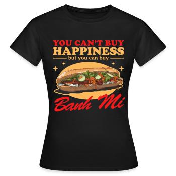 Bánh Mì Banh Mi Sandwiches Gifts - Women's T-Shirt - black - Front - AI Model Female 172 dark (172cm)