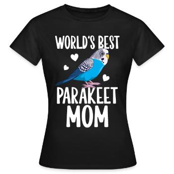 Meilleur Perruche Maman Perruche Perroquet Wel - T-shirt Femme - noir - Devant - AI Model Female 172 dark (172cm)