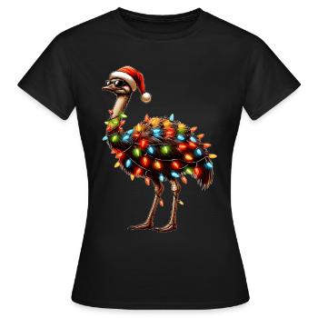 Polka Dot Struds Solbriller Sød Jul - Dame-T-shirt - sort - Foran - AI Model Female 172 dark (172cm)