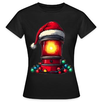 Chauffeur d’ambulance Sirène rouge Lumière Paramédical - T-shirt Femme - noir - Devant - AI Model Female 172 dark (172cm)