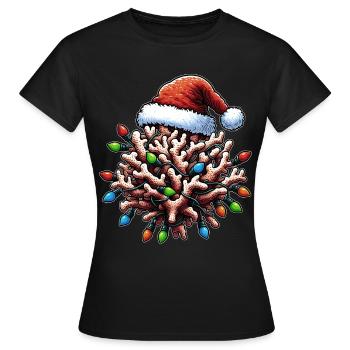Korallenriff Meeresbiologe Weihnachtsmütze - Frauen T-Shirt - Schwarz - Vorne - AI Model Female 172 dark (172cm)