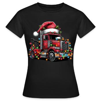 Dépanneuse Dépanneuse Noël - T-shirt Femme - noir - Devant - AI Model Female 172 dark (172cm)