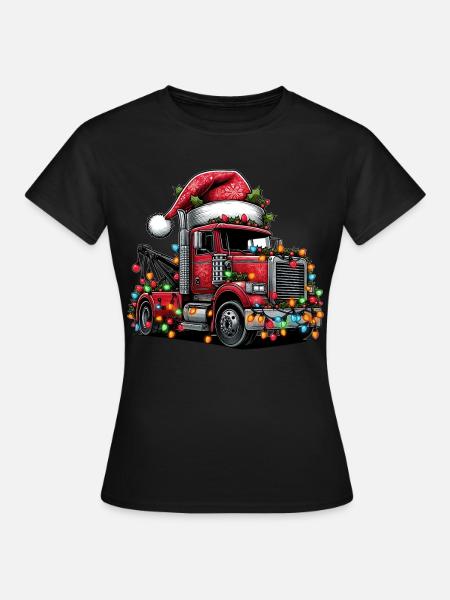 Abschlepper Abschleppwagen Abschleppen Weihnachten - Frauen T-Shirt - Schwarz