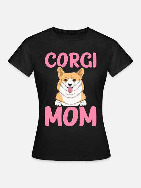 Corgi-Mama - Frauen T-Shirt - Schwarz