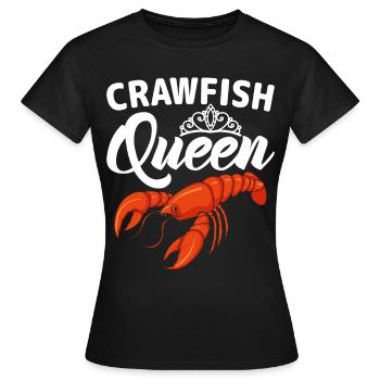 Reine de la langouste cuisinant des écrevisses fruits de mer - T-shirt Femme - noir - Devant - AI Model Female 172 dark (172cm)