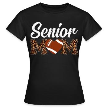 Senior Mom Graduation Graduation Graduate Football - Women's T-Shirt - black - Front - AI Model Female 172 dark (172cm)