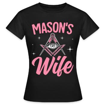 Freimaurer Ehefrau Freimaurerei Freimaurer Meister - Frauen T-Shirt - Schwarz - Vorne - AI Model Female 172 dark (172cm)