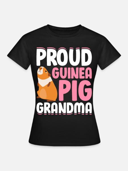 Stolze Meerschweinchen-Oma - Frauen T-Shirt - Schwarz