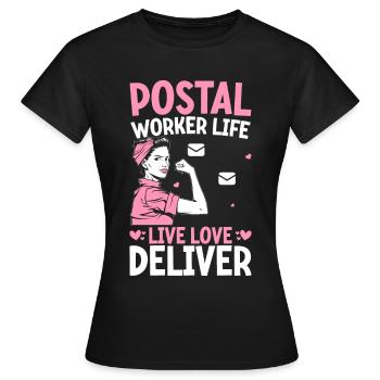 Postal workers deliver postal workers - Women's T-Shirt - black - Front - AI Model Female 172 dark (172cm)