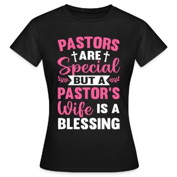 Pfarrersfrau Segen Christliche Kirche Leiterin - Frauen T-Shirt - Schwarz - Vorne - AI Model Female 172 dark (172cm)