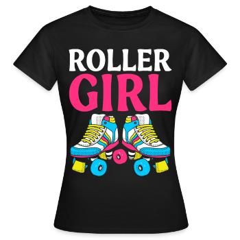 Roller Girl Patinage Patinage Fille Patinage - T-shirt Femme - noir - Devant - AI Model Female 172 dark (172cm)