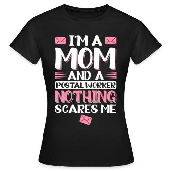 Mom and postal workers Postal workers - Women's T-Shirt - black - Front - AI Model Female 172 dark (172cm)