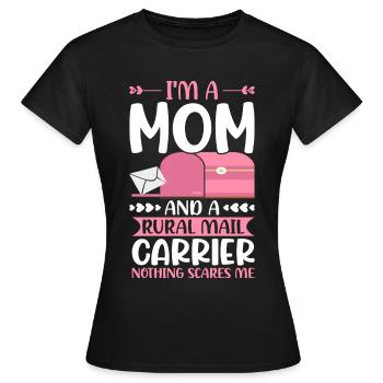 Postal Service Mail Carrier Mom Rural Mail Carrier - Frauen T-Shirt - Schwarz - Vorne - AI Model Female 172 dark (172cm)