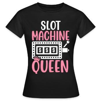 Slot Machine Queen Casino Lover Queen - Frauen T-Shirt - Schwarz - Vorne - AI Model Female 172 dark (172cm)