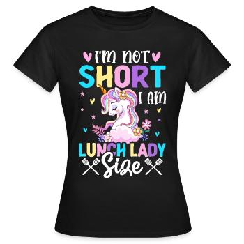 Ich bin nicht klein, ich bin Mittagessen Dame - Frauen T-Shirt - Schwarz - Vorne - AI Model Female 172 dark (172cm)