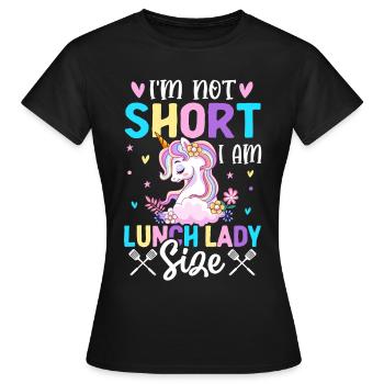 Ich bin nicht klein, ich bin Mittagessen Dame - Frauen T-Shirt - Schwarz - Vorne - AI Model Female 172 dark (172cm)