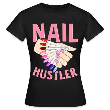 Nail Technician Nail Artist Nail Tech - Women's T-Shirt - black - Front - AI Model Female 172 dark (172cm)