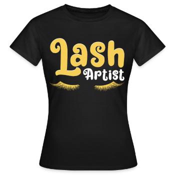 Artiste des cils Amant des cils - T-shirt Femme - noir - Devant - AI Model Female 172 dark (172cm)