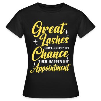 Artiste de cils Amoureux des cils Grands cils - T-shirt Femme - noir - Devant - AI Model Female 172 dark (172cm)