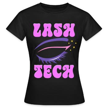 Artiste cils Lash Tech - T-shirt Femme - noir - Devant - AI Model Female 172 dark (172cm)