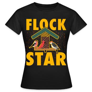Flock Stern - Frauen T-Shirt - Schwarz - Vorne - AI Model Female 172 dark (172cm)