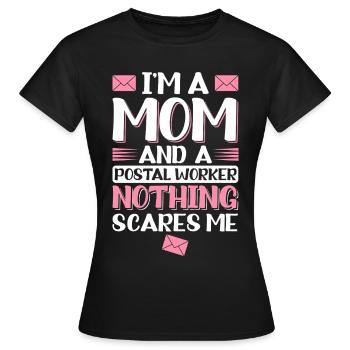 Mom and postal workers Postal workers - Women's T-Shirt - black - Front - AI Model Female 172 dark (172cm)