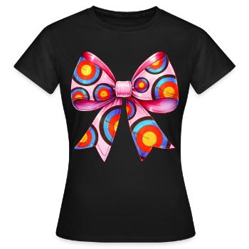 Coquette Bow Archery Bow and Arrow - Women's T-Shirt - black - Front - AI Model Female 172 dark (172cm)