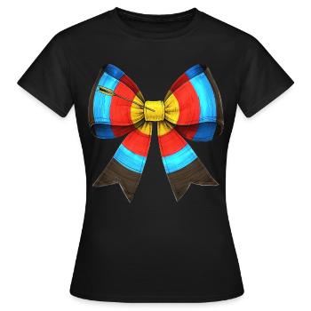 Coquette Bow Archery Bow and Arrow - Women's T-Shirt - black - Front - AI Model Female 172 dark (172cm)