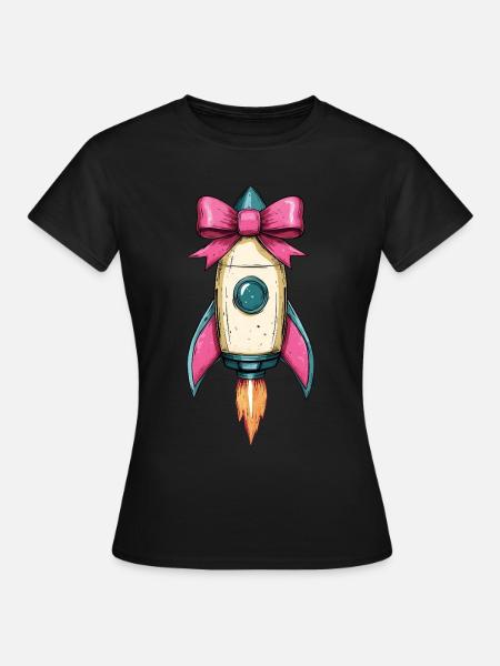 Kokettenbogen Weltraumrakete Space Shuttle - Frauen T-Shirt - Schwarz