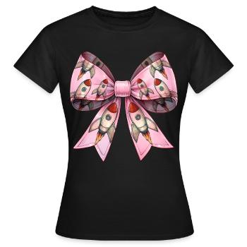 Kokettenbogen Weltraumrakete Space Shuttle - Frauen T-Shirt - Schwarz - Vorne - AI Model Female 172 dark (172cm)