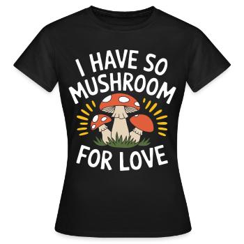 Pilz Pilze Funghi Champignon - Frauen T-Shirt - Schwarz - Vorne - AI Model Female 172 dark (172cm)