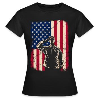 Veteran - Frauen T-Shirt - Schwarz - Vorne - AI Model Female 172 dark (172cm)