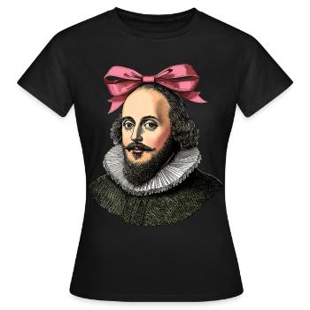 Arc Coquet Shakespeare Littérature Rose - T-shirt Femme - noir - Devant - AI Model Female 172 dark (172cm)