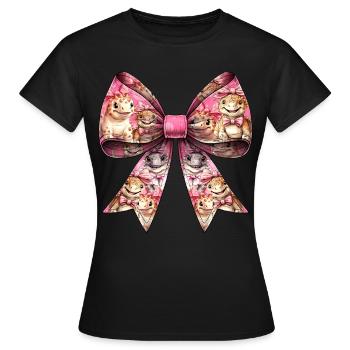 Coquette Arc Ankylosaure Motif Dinosaure - T-shirt Femme - noir - Devant - AI Model Female 172 dark (172cm)