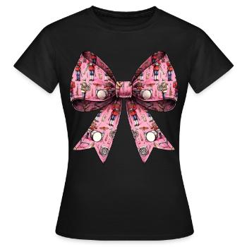 Coquette arc fanfare motif musicien - T-shirt Femme - noir - Devant - AI Model Female 172 dark (172cm)