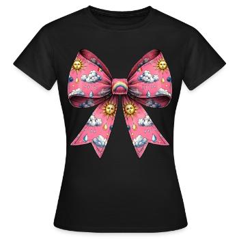 Coquette Arc Météorologie Soleil Nuages - T-shirt Femme - noir - Devant - AI Model Female 172 dark (172cm)
