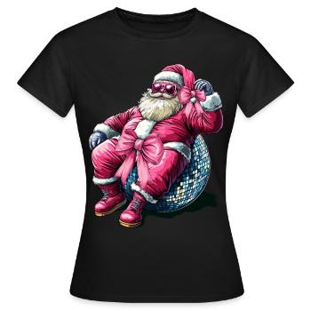 Noeud Coquet Père Noël - T-shirt Femme - noir - Devant - AI Model Female 172 dark (172cm)