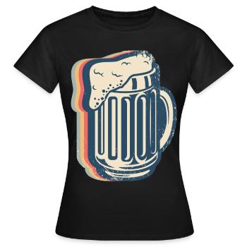 Craft Beer Brewer Brewery Home Brewery Retro Line - Women's T-Shirt - black - Front - AI Model Female 172 dark (172cm)