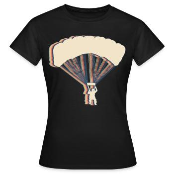 Fallschirmspringen Fallschirmspringer - Frauen T-Shirt - Schwarz - Vorne - AI Model Female 172 dark (172cm)