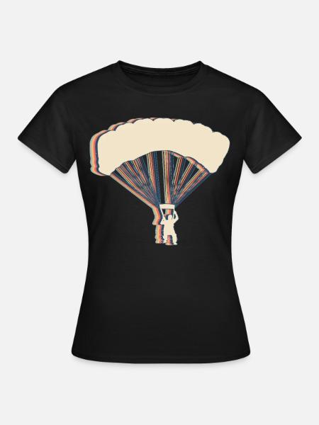 Fallschirmspringen Fallschirmspringer - Frauen T-Shirt - Schwarz